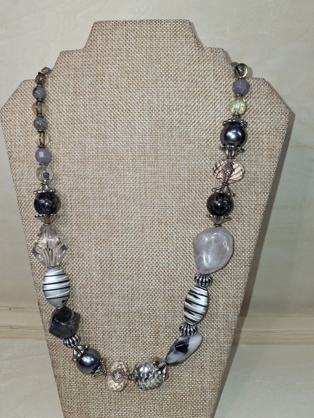 Mixed Bead Multicolor Statement Necklace